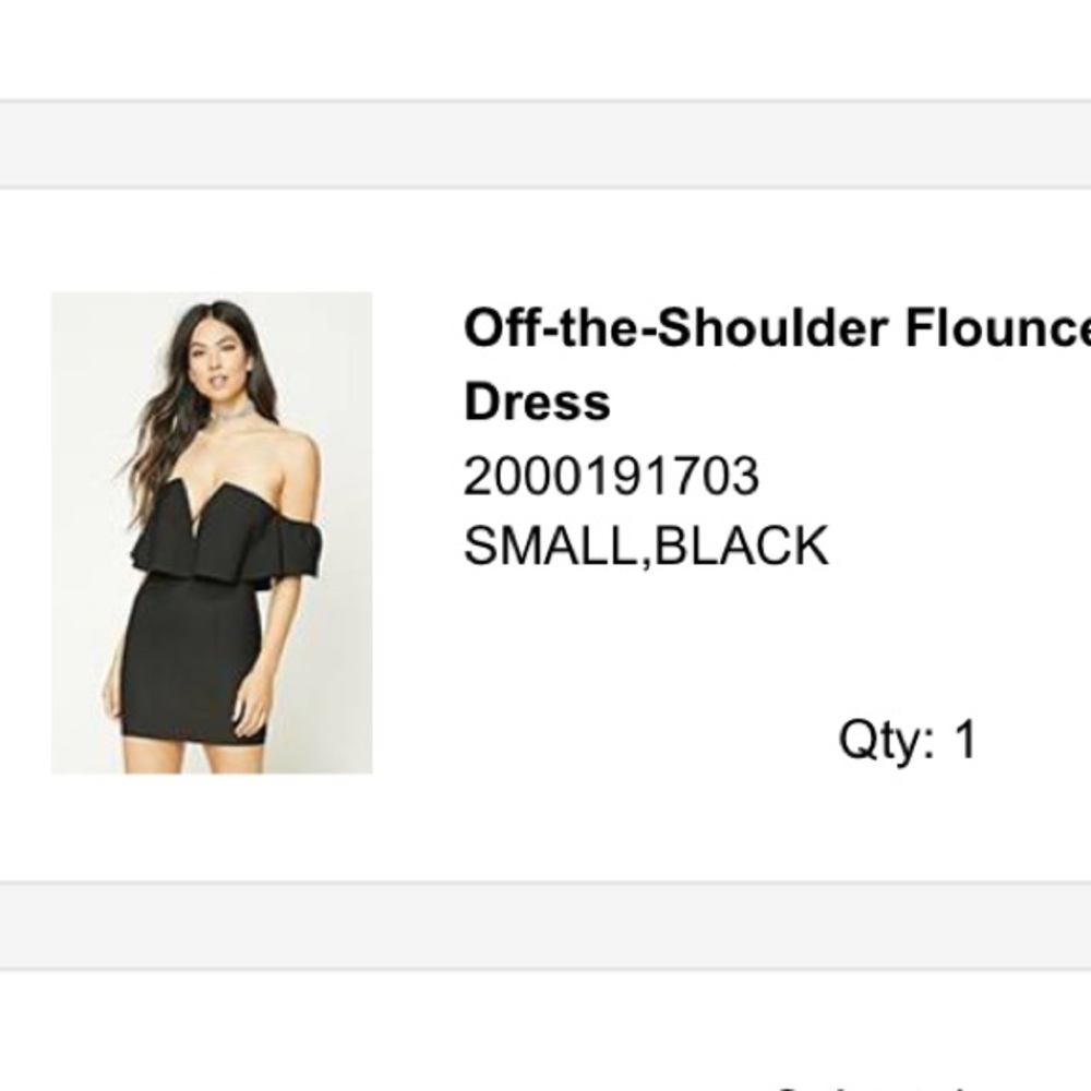 Black Off The Shoulder Flounce Dress
